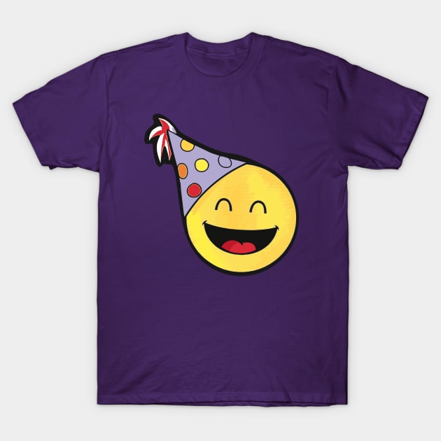 Party Smiley T-Shirt by slice_of_pizzo